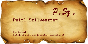 Peitl Szilveszter névjegykártya